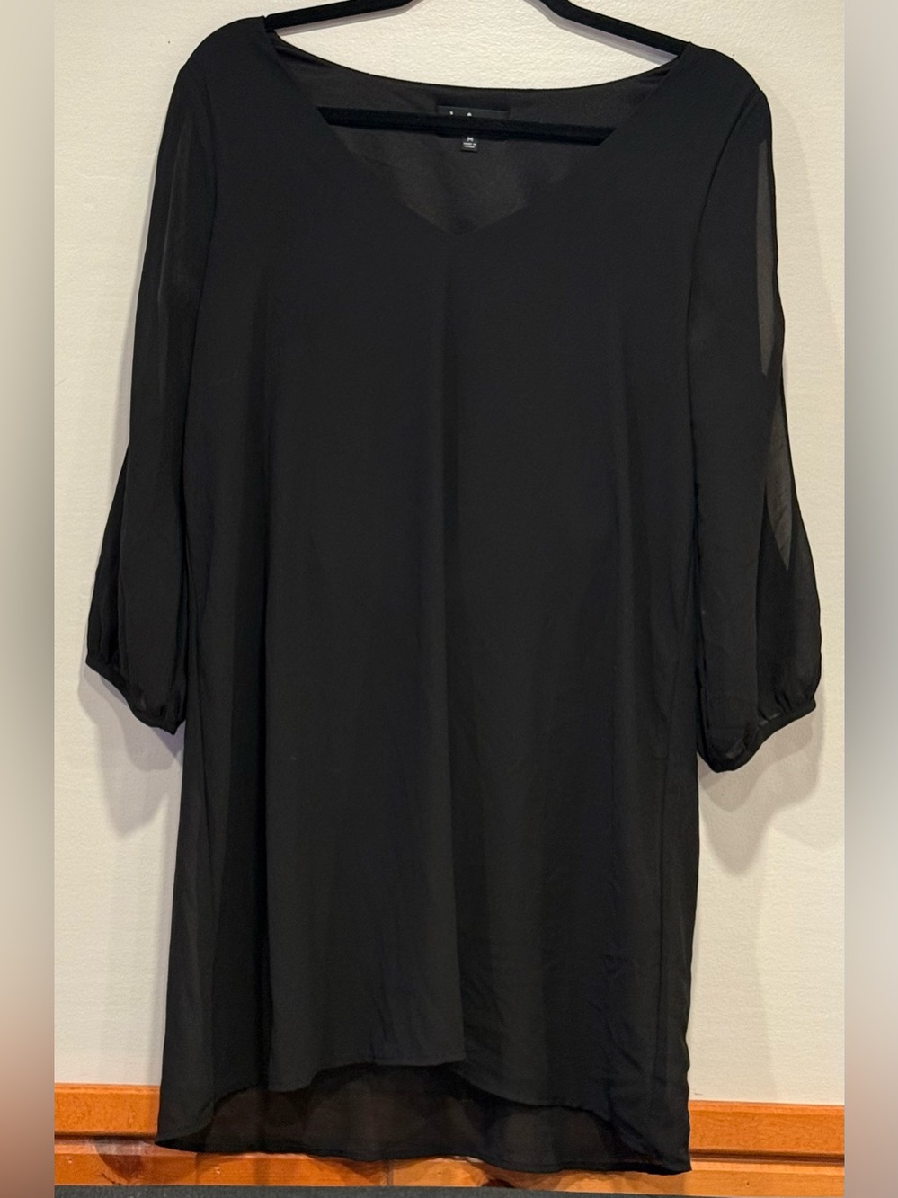 Lulus Shifting Dears Black Long Sleeve Dress Size Medium